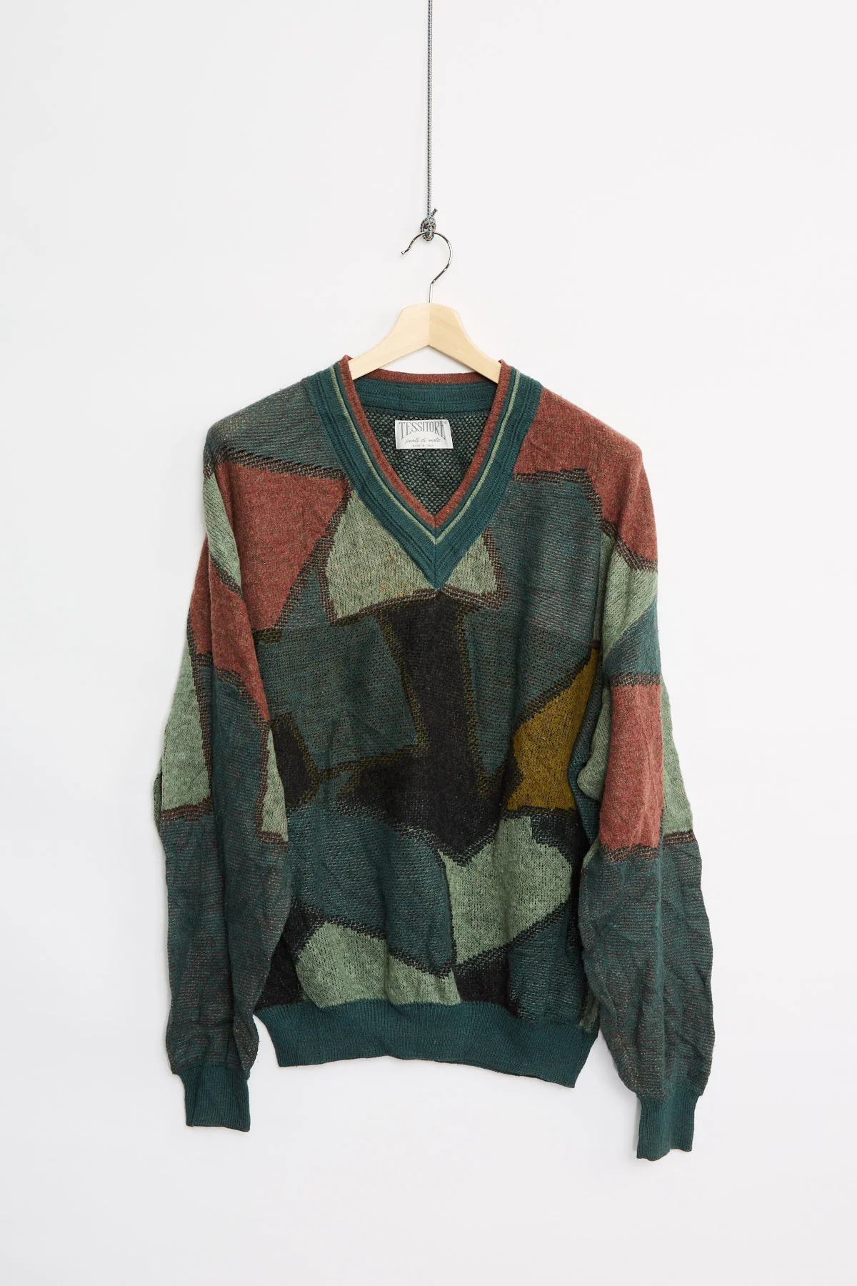 80's Italian V-neck sweater (2XL)