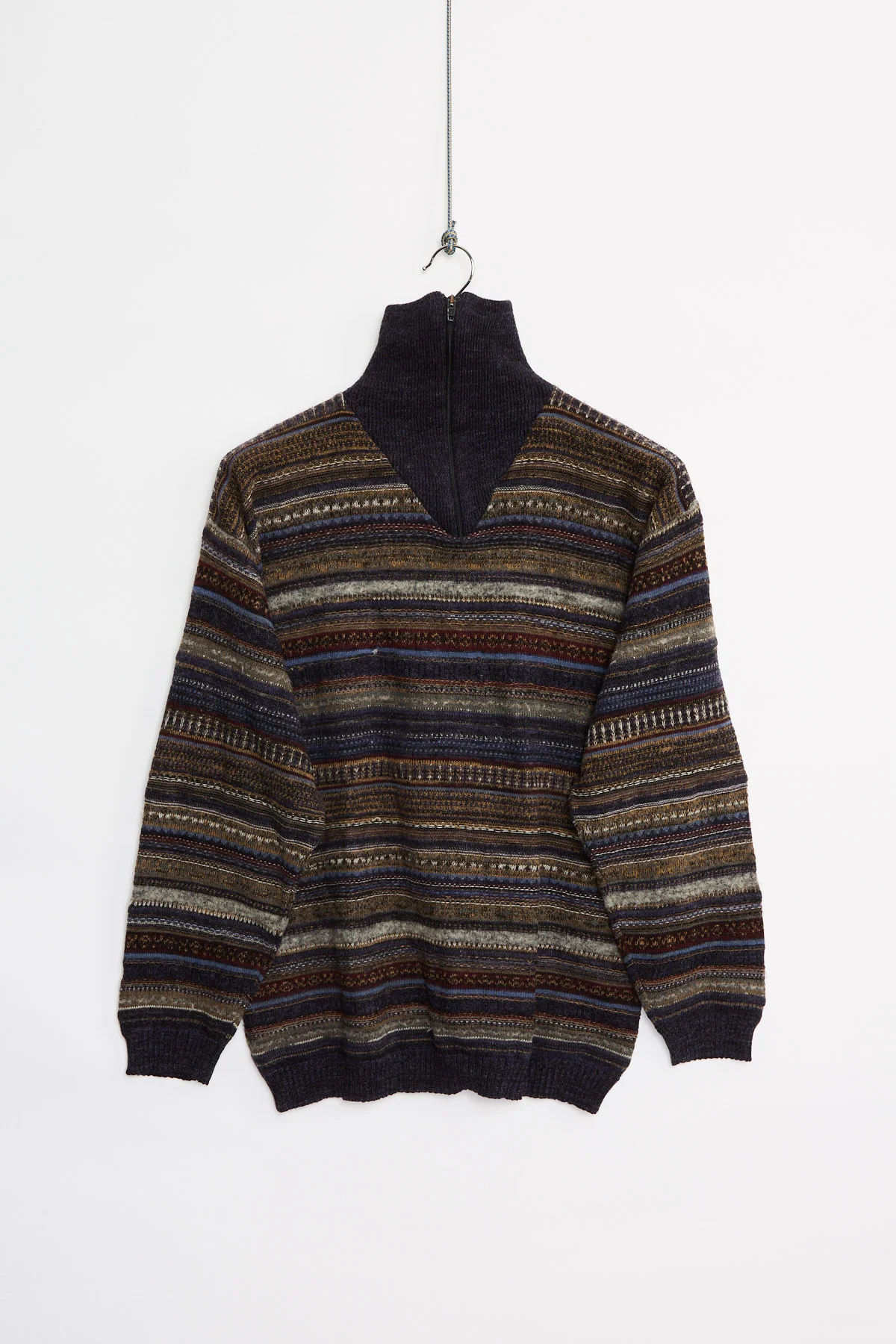 Quarter zip multiknit sweater (M)