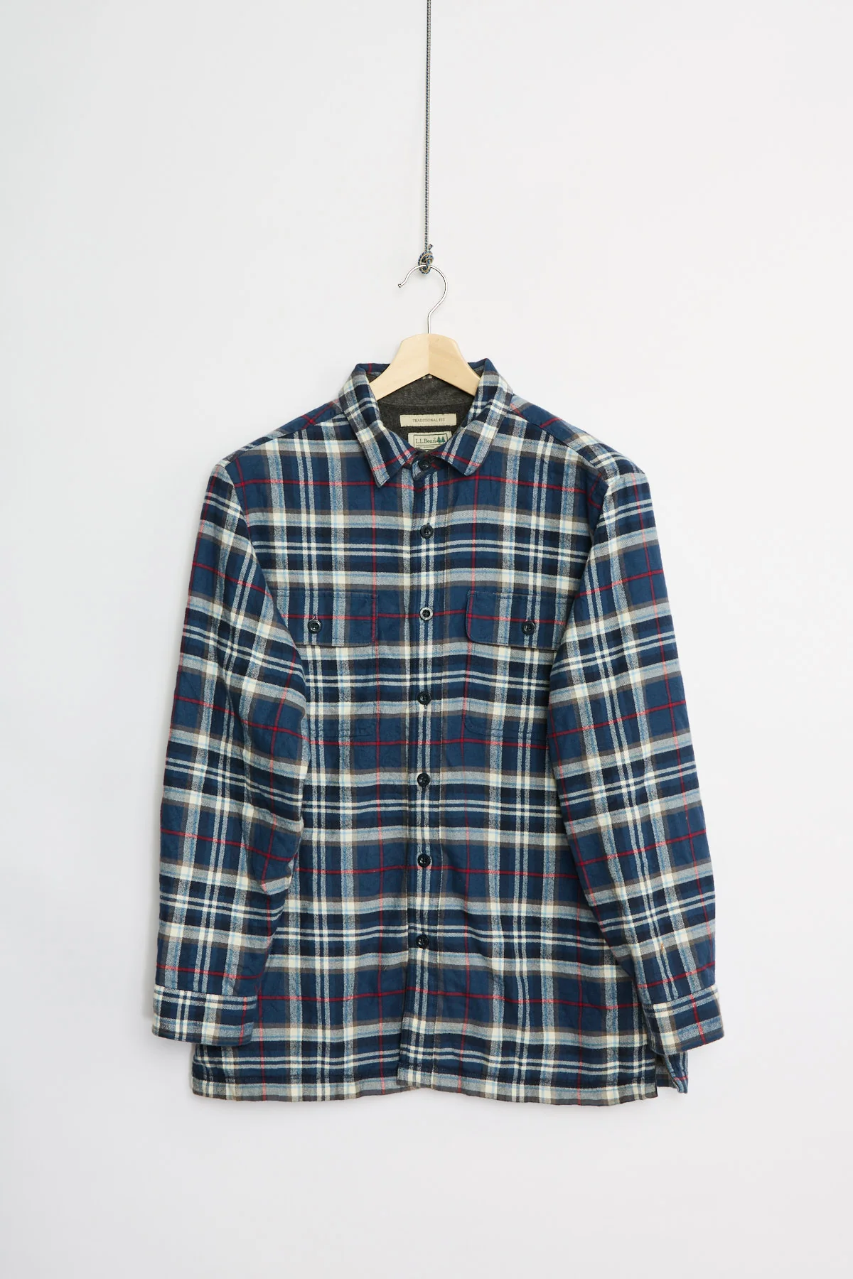 L.L. Bean fleece-lined flannel overshirt (M)