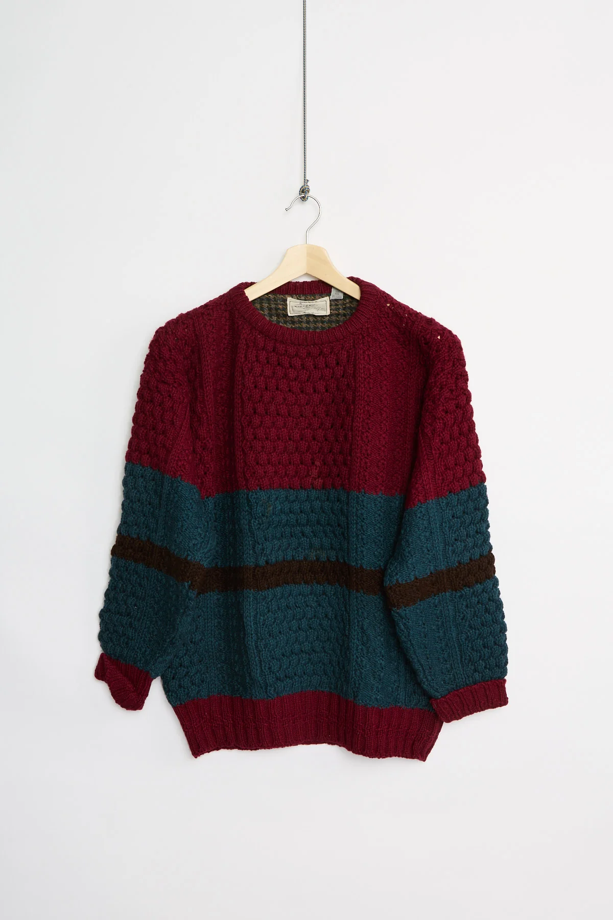 Irish Aran wool jumper (M)