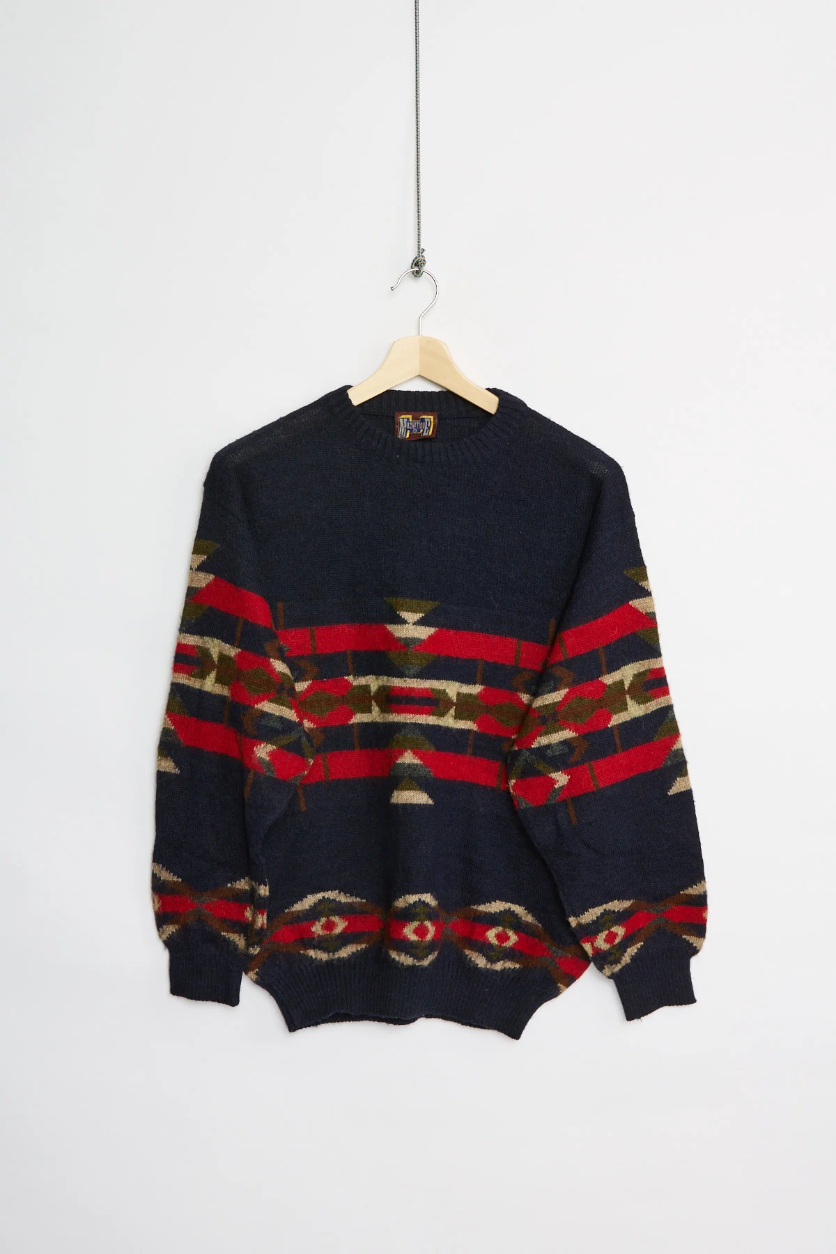 90's Alpaca pattern knit (L)