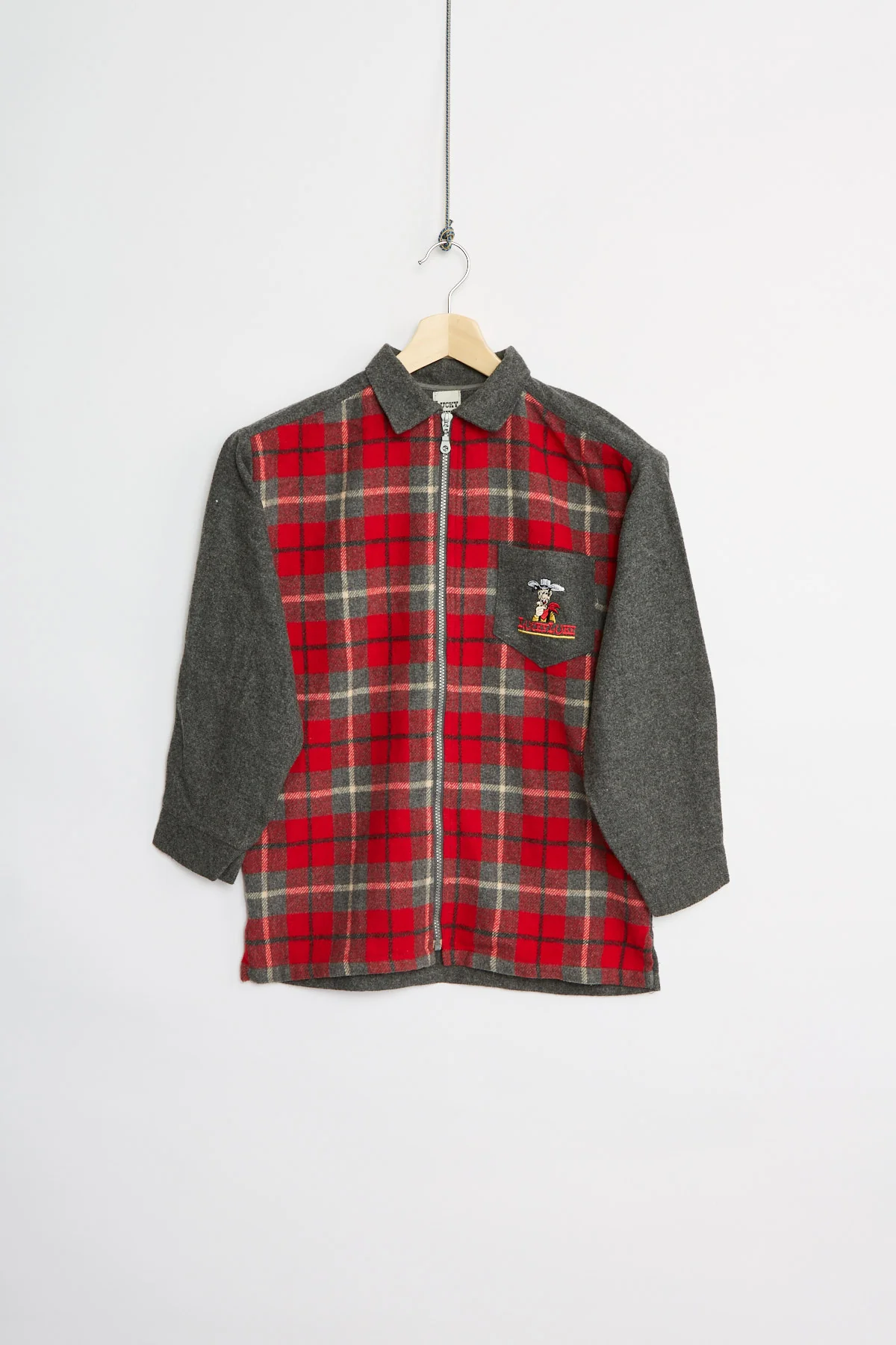 90's Lucky Luke wool zip overshirt (S)