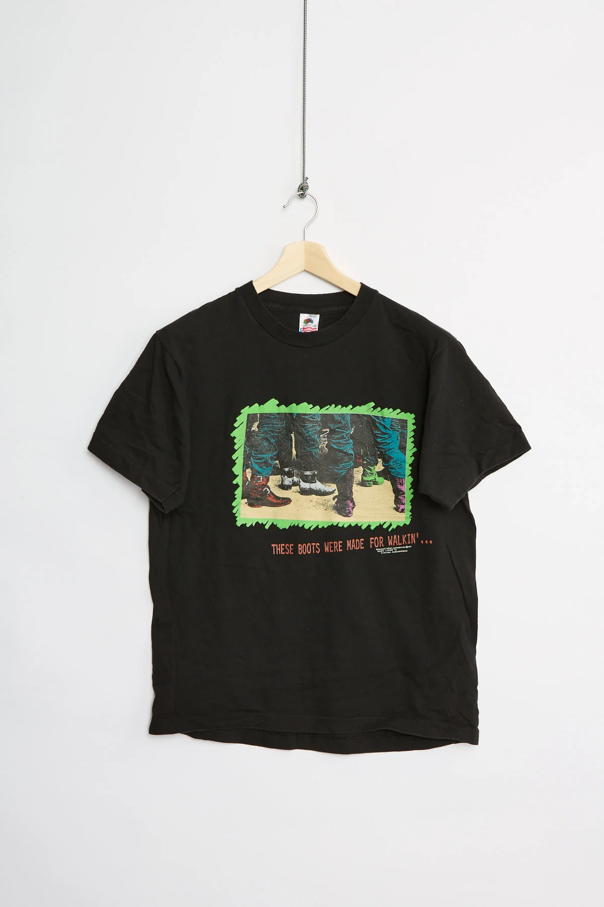 1991 Cowboy boot print tee (L)