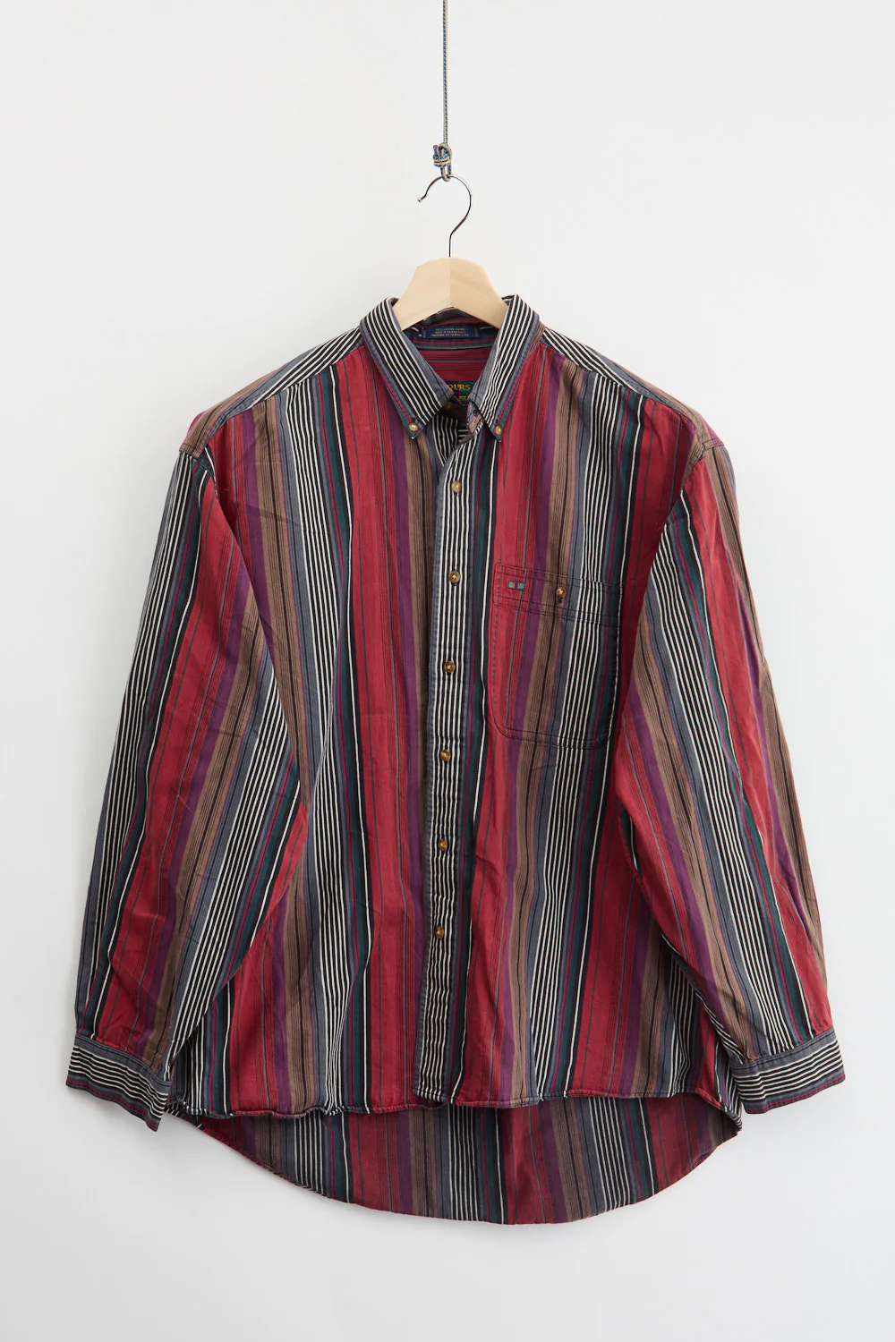 90's heavy stripe shirt (L)