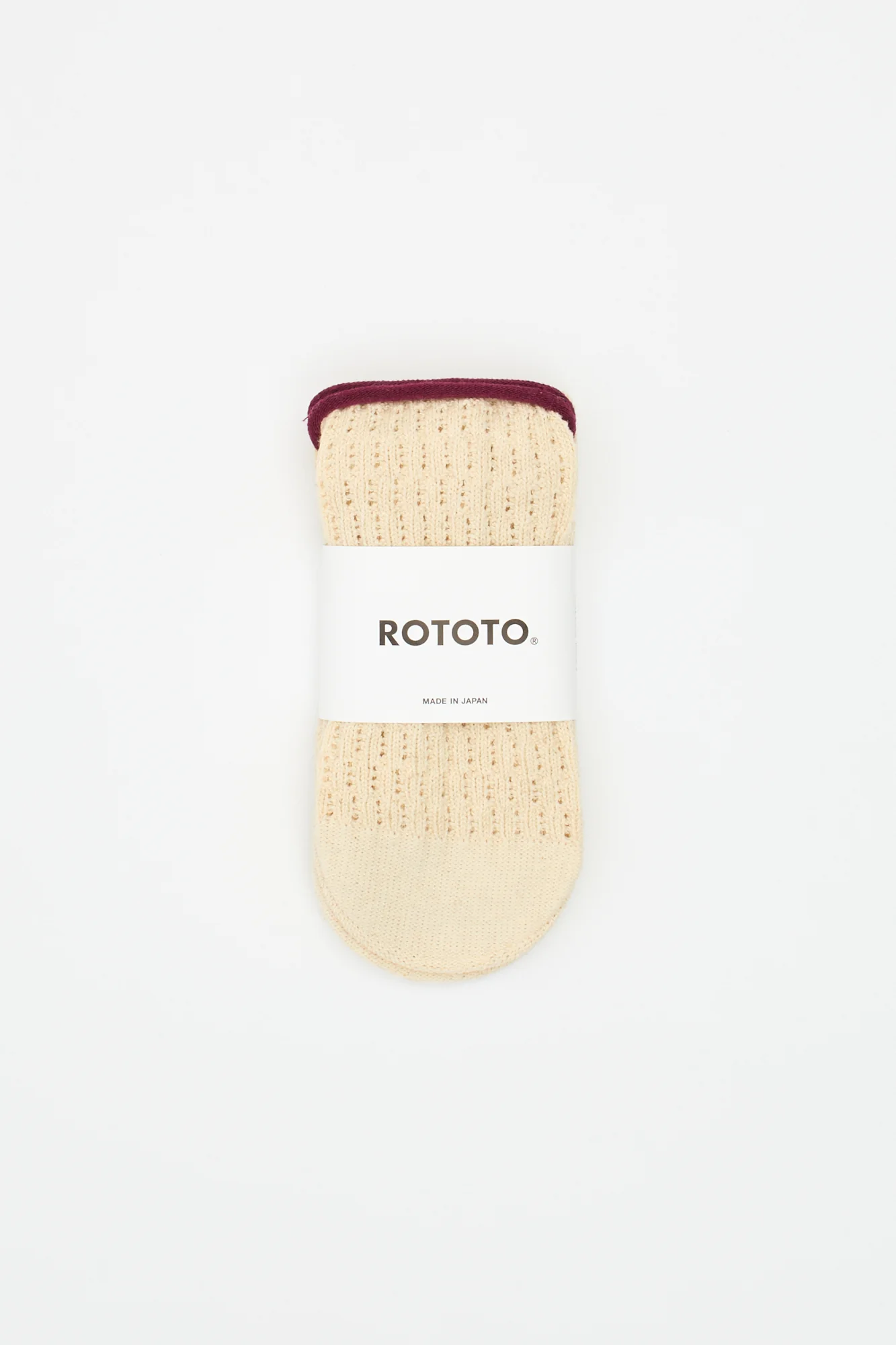 Folk Crochet Socks Ecru