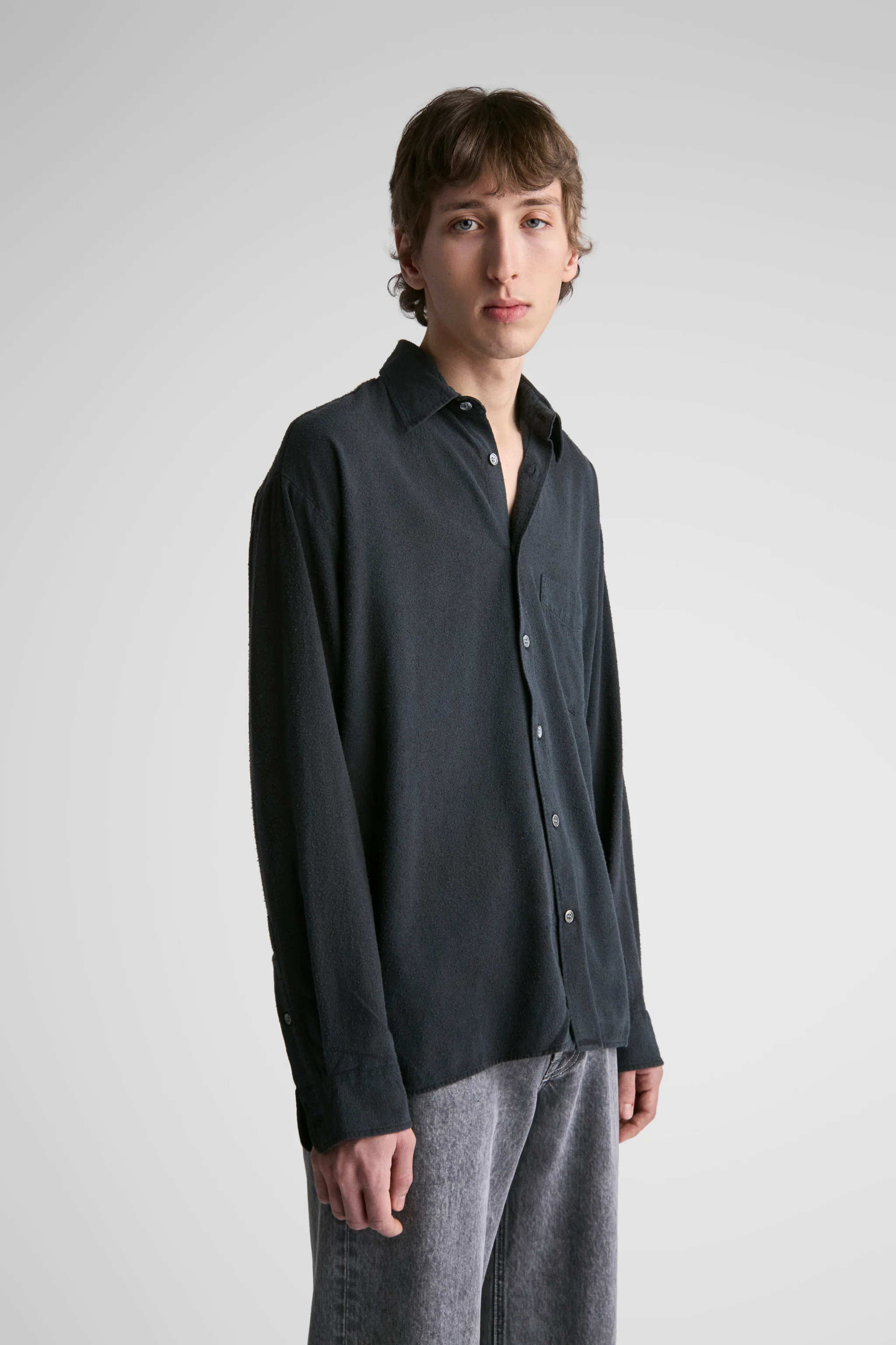 Keen Black Noil Silk - Image 3