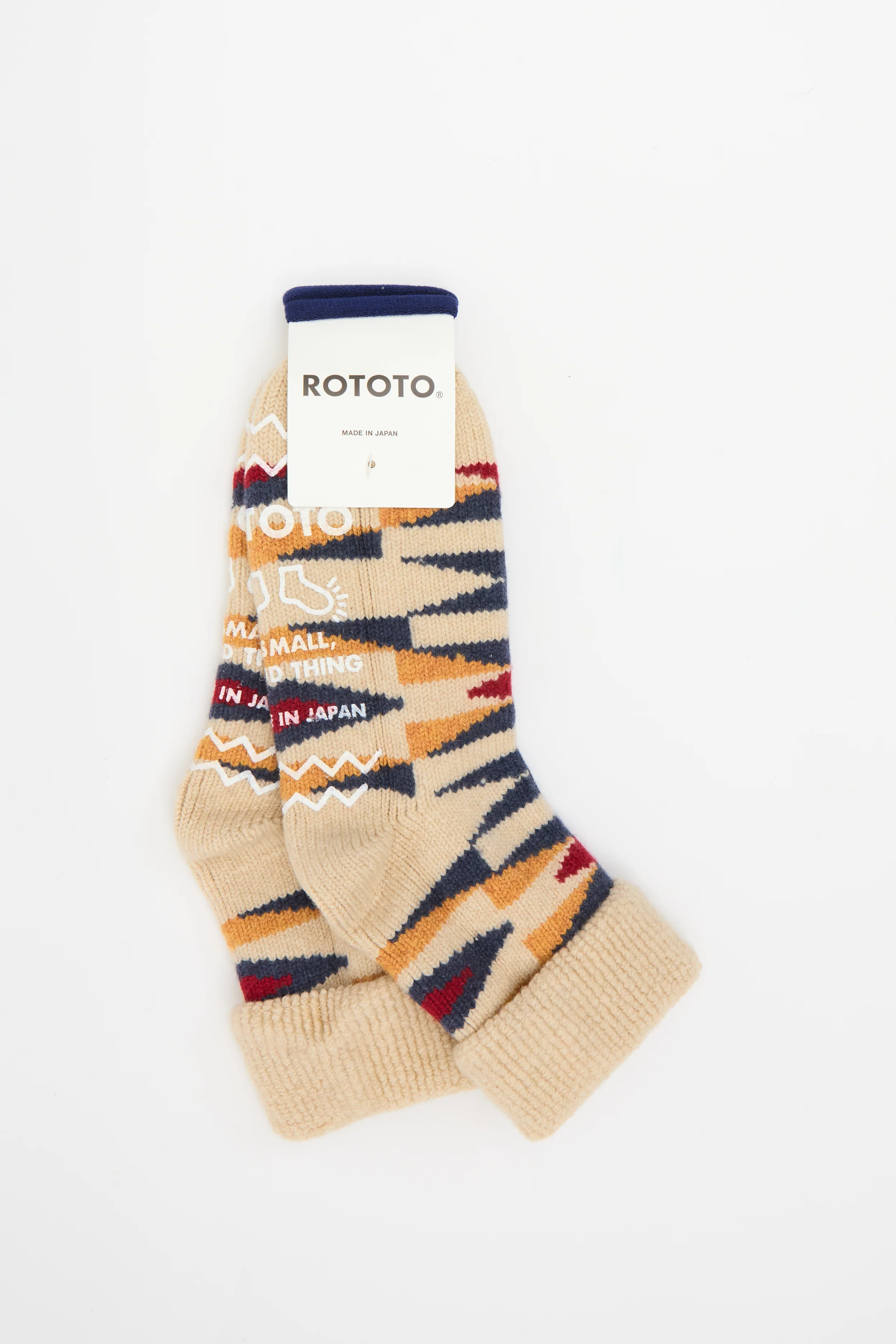 Merino Lambs Wool Room Socks Ivory - Image 2