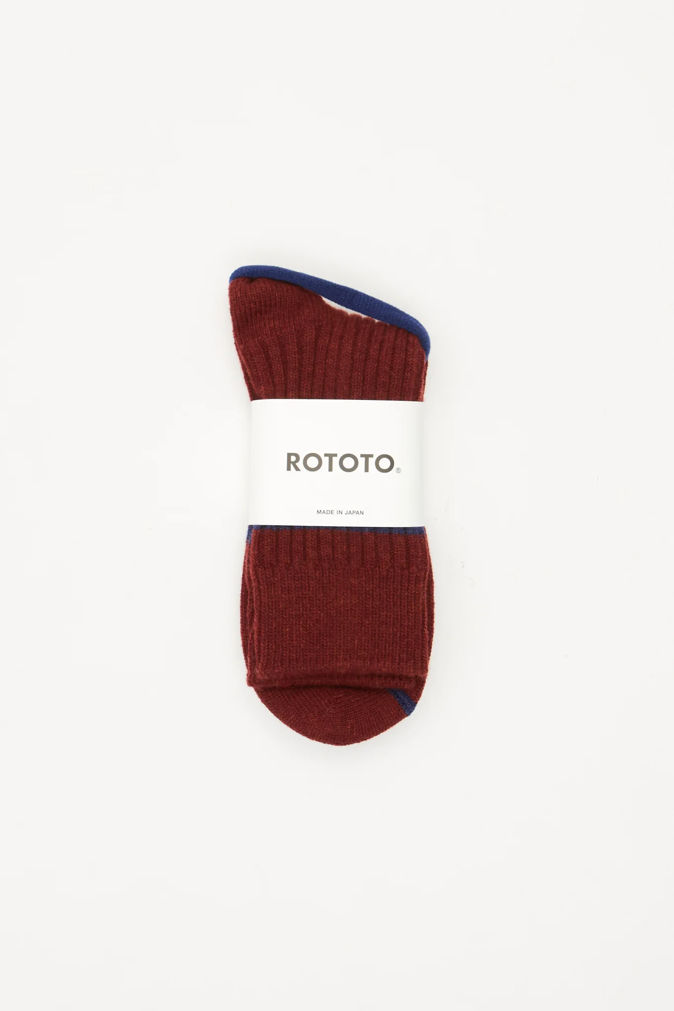 Merino Stripe Sock Maroon/Navy