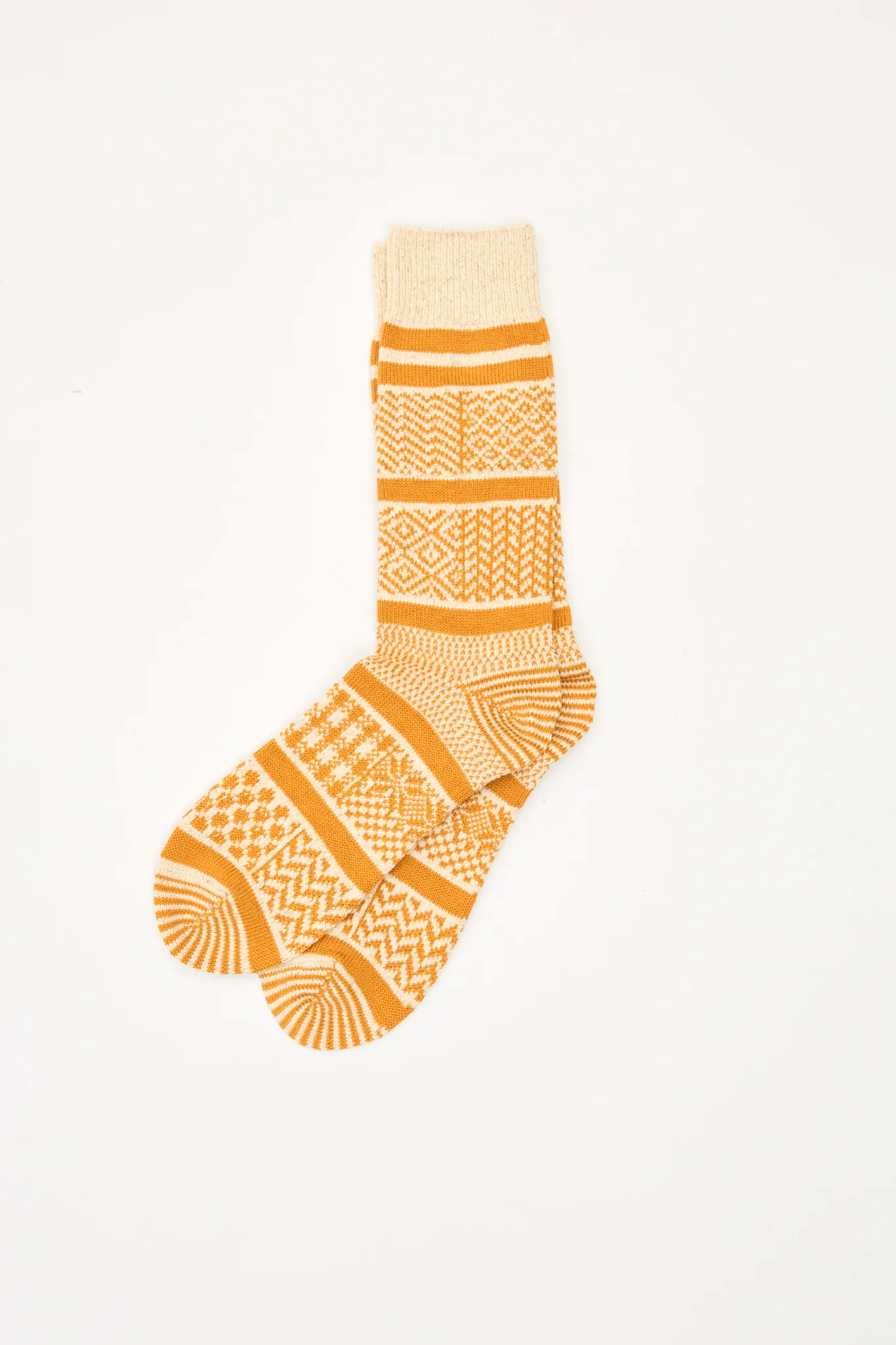 Multi Jaquard Crew Ivory/Gold - Image 2