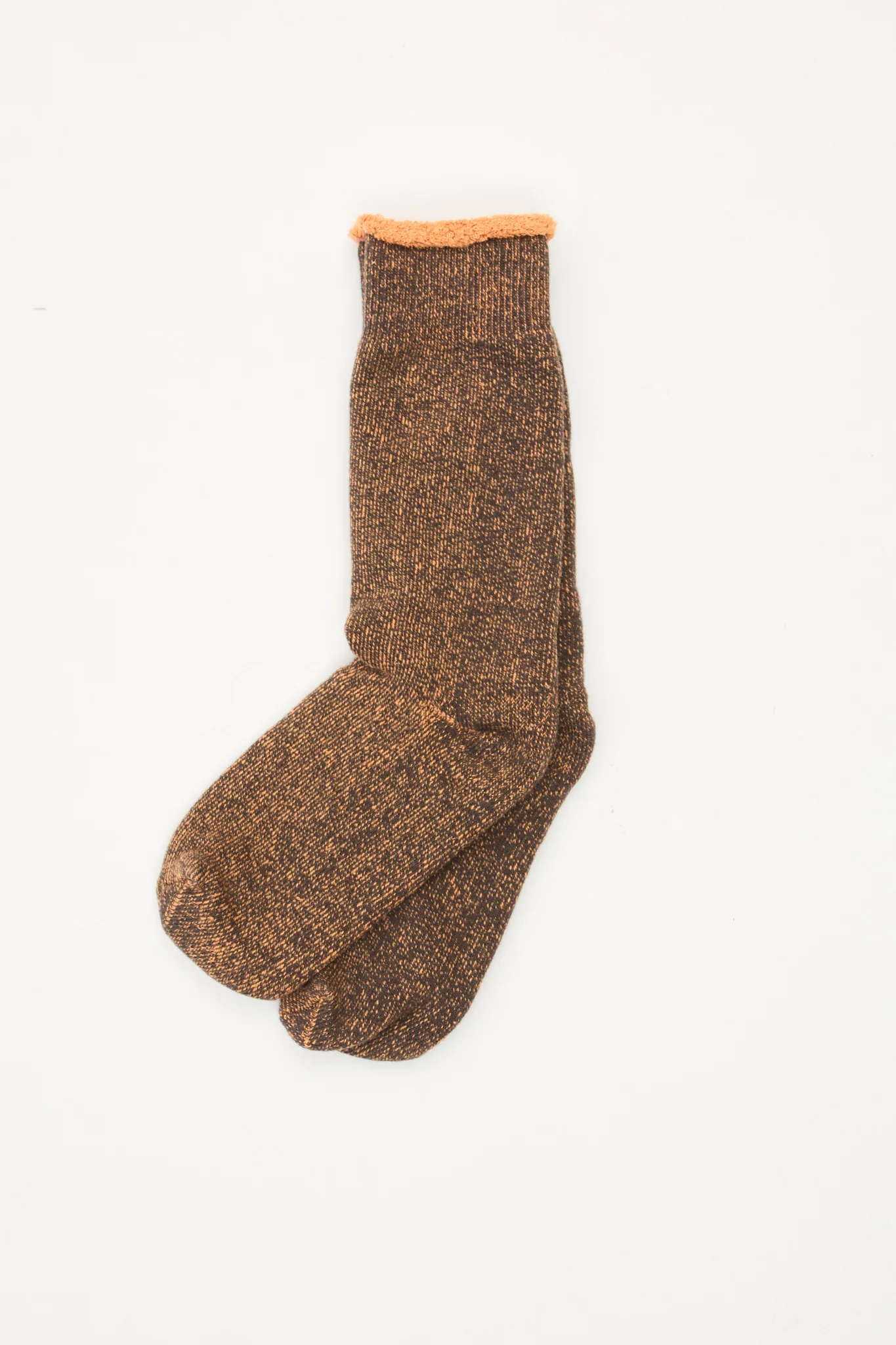 Reversible Pile Socks Black/Orange - Image 2